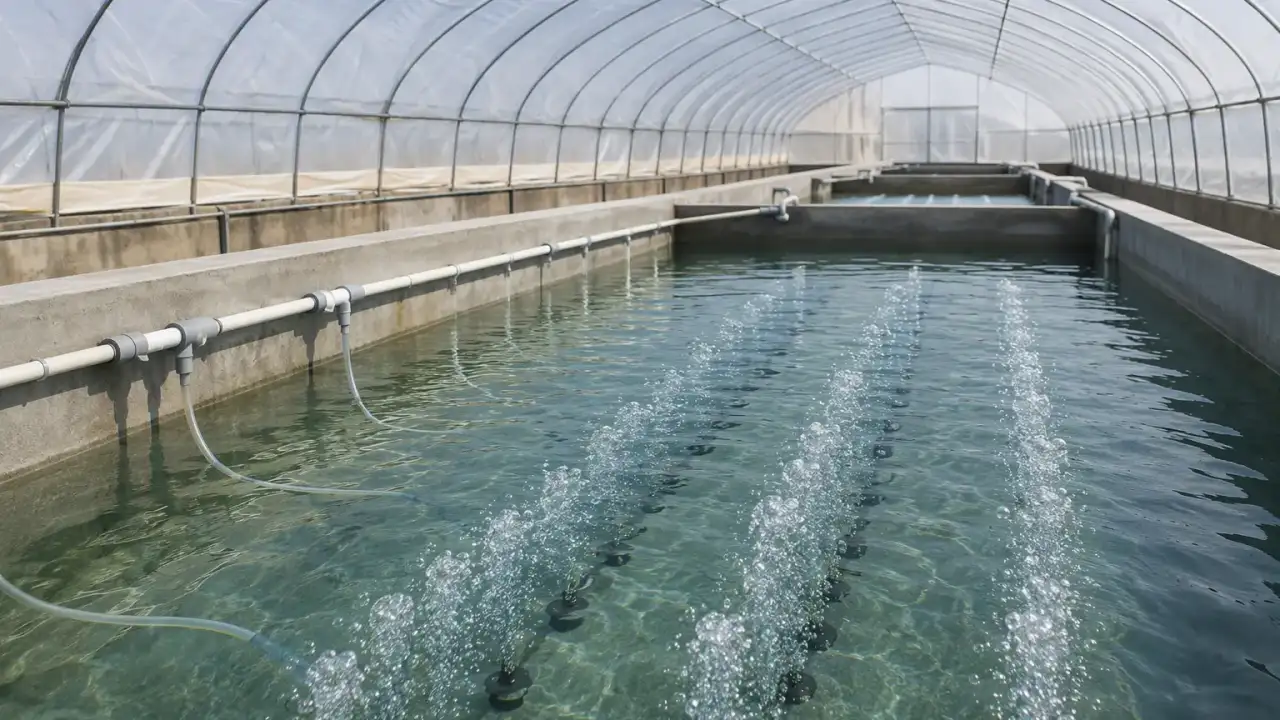 Cultivo de Camarão em Tanques de Cimento: Aeração para 2 a 3 Safras por Ano